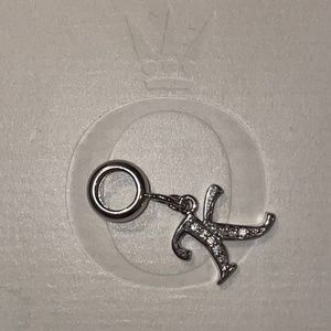 Authentic Pandora LETTER K SCRIPT ALPHABET DANGLE CHARM